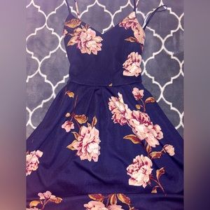 Women’s blue floral dress